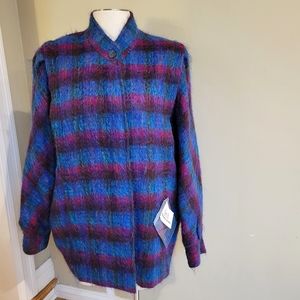 Freedom Wear Plaid Mohair/wool coat